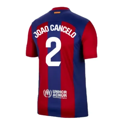 T-shirt domicile JOAO CANCELO FC Barcelone 2023/24 pour homme