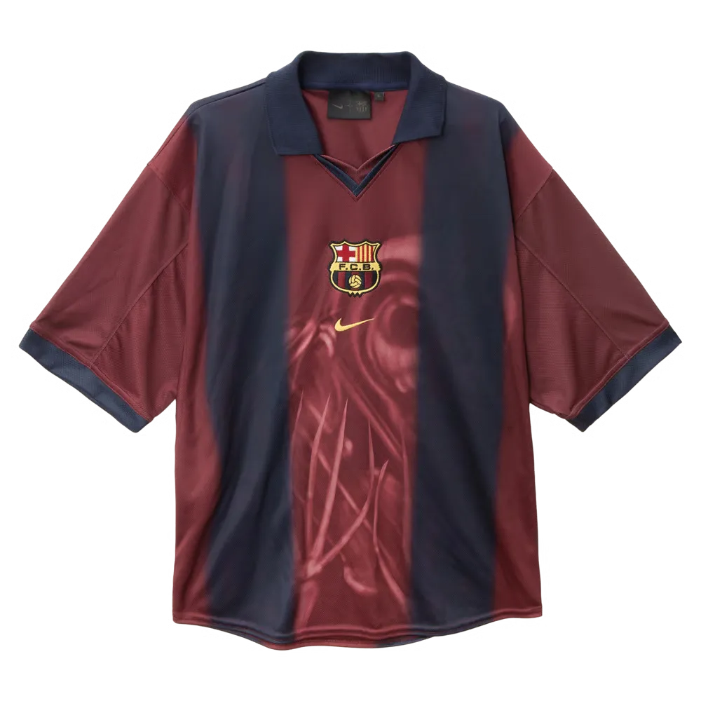 Enfant FC Barcelone X TRAVIS SCOTT Rétro 2000/01 Maillot Domicile Squelette