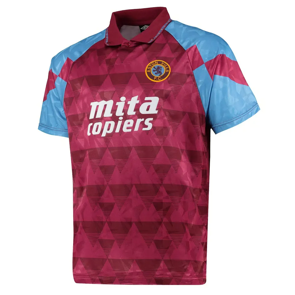 Maillot rétro Aston Villa rouge 1990 enfant