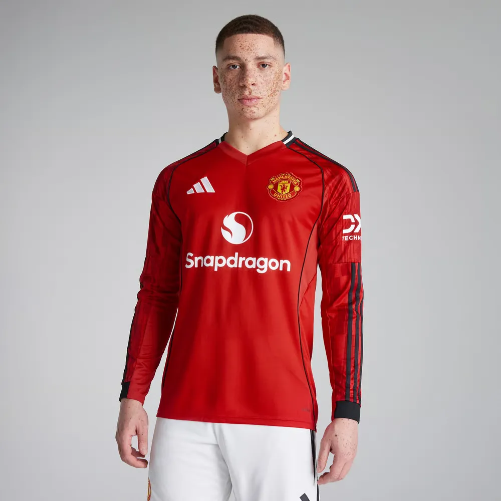 Maillot domicile manches longues Manchester United 2025/26 enfant