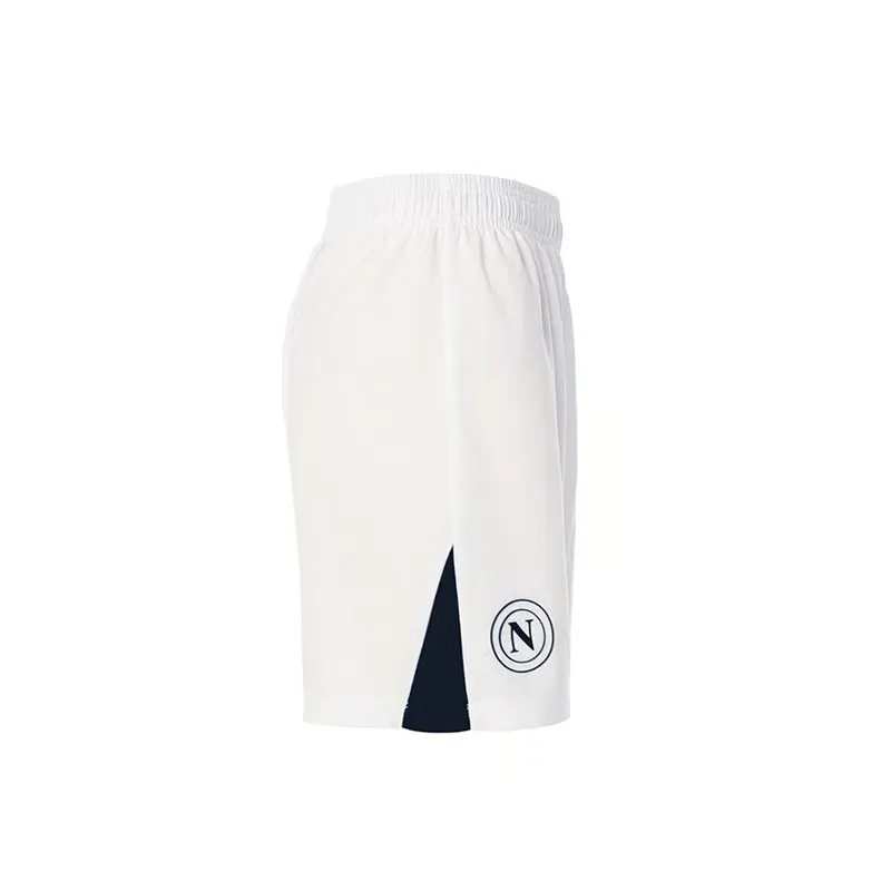 Short domicile Napoli 2024/25 pour enfant - Blanc/Bleu marine – Image 3