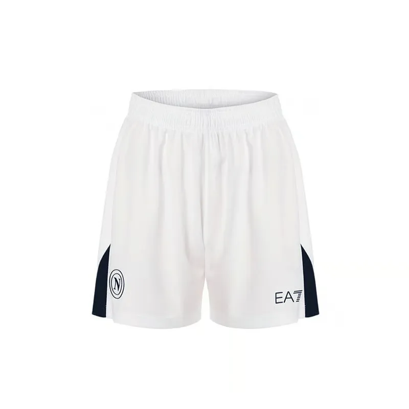 Short domicile Napoli 2024/25 pour enfant - Blanc/Bleu marine