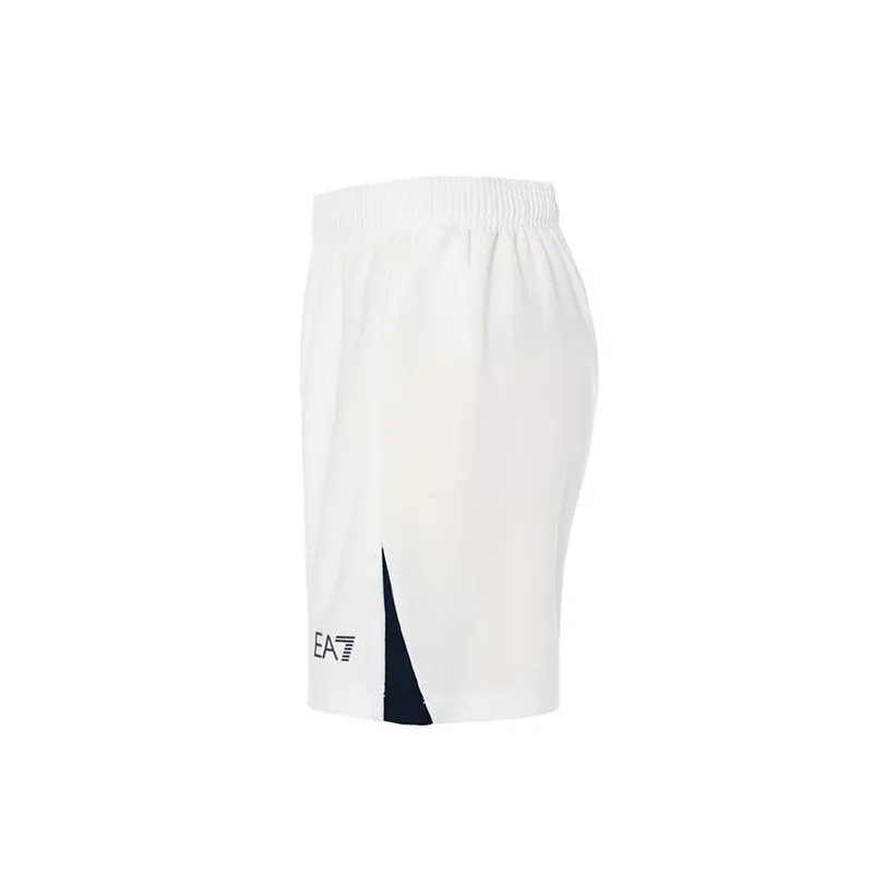 Short domicile Napoli 2024/25 pour enfant - Blanc/Bleu marine – Image 4