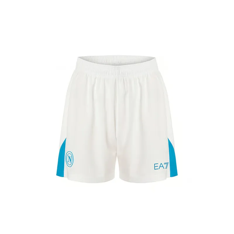 Short domicile Napoli 2024/25 pour enfant - Blanc/Bleu ciel