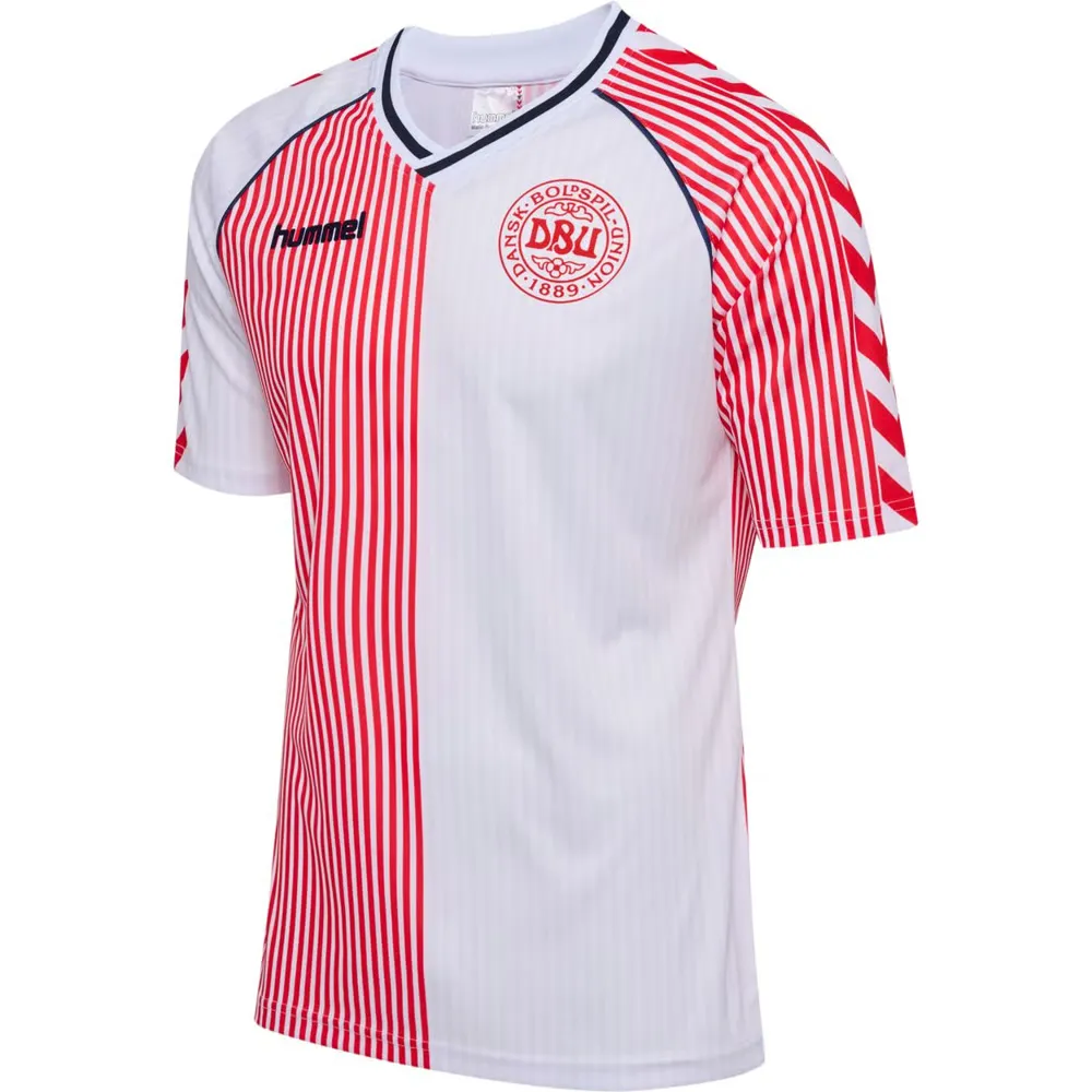 Maillot Retro Danemark 86 Blanc Enfant