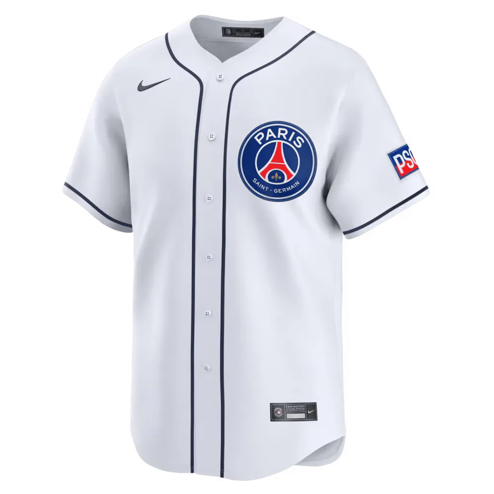 Maillot Homme PSG x MLB 2025/26 Édition Limitée - Blanc