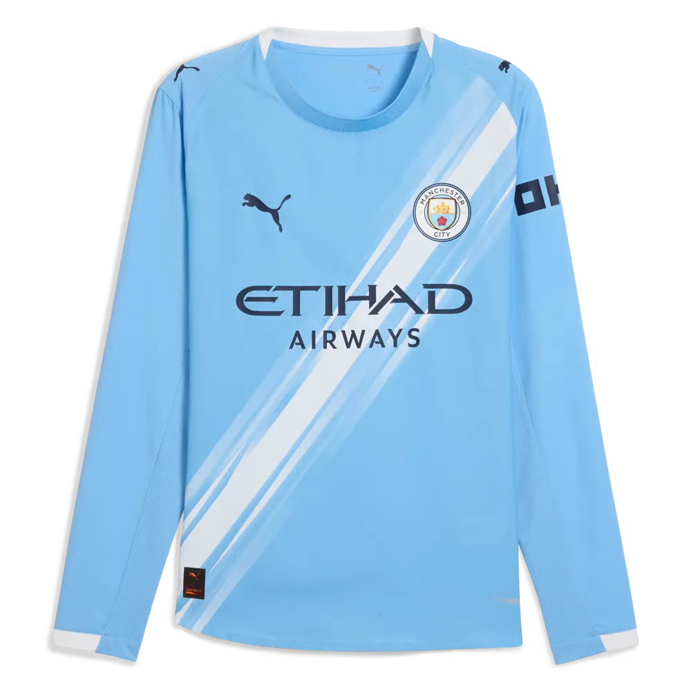 Maillot Authentique Manches Longues Domicile Manchester City 2025/26 Homme