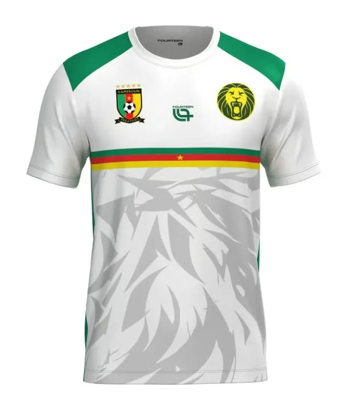 Maillot troisième authentique entraînement homme Cameroun 2025 - Blanc