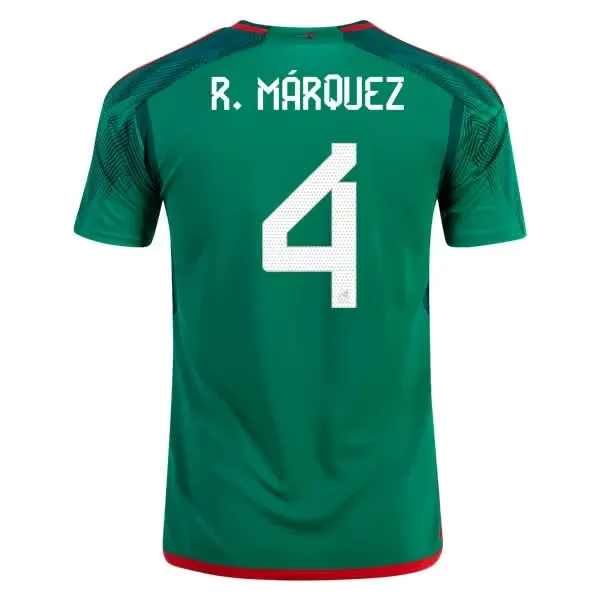 Rafael Marquez #4 Maillot Domicile Mexique Coupe du Monde 2022