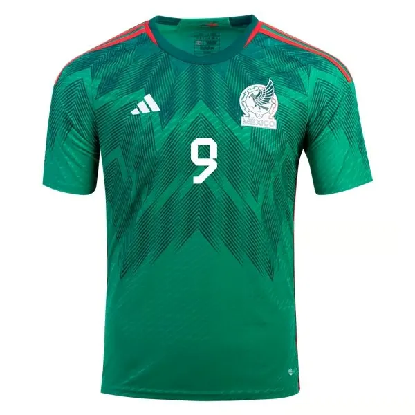 Raul Jimenez #9 Maillot Domicile Mexique Coupe du Monde 2022 – Image 2