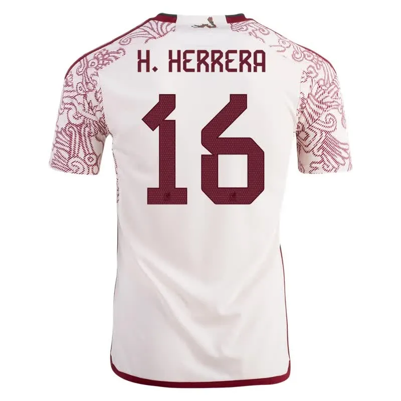 Hector Herrera #16 Mexique Maillot Extérieur Coupe du Monde 2022