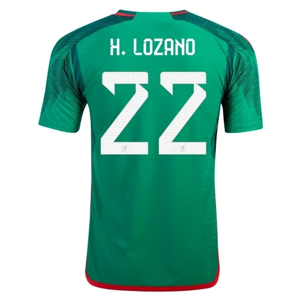 Hirving Lozano #22 Mexique Maillot Domicile Coupe du Monde 2022