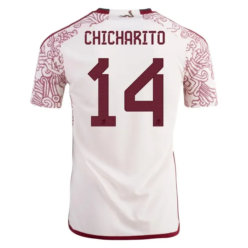 Javier Hernandez Chicharito #14 Maillot Extérieur Mexique Coupe du Monde 2022