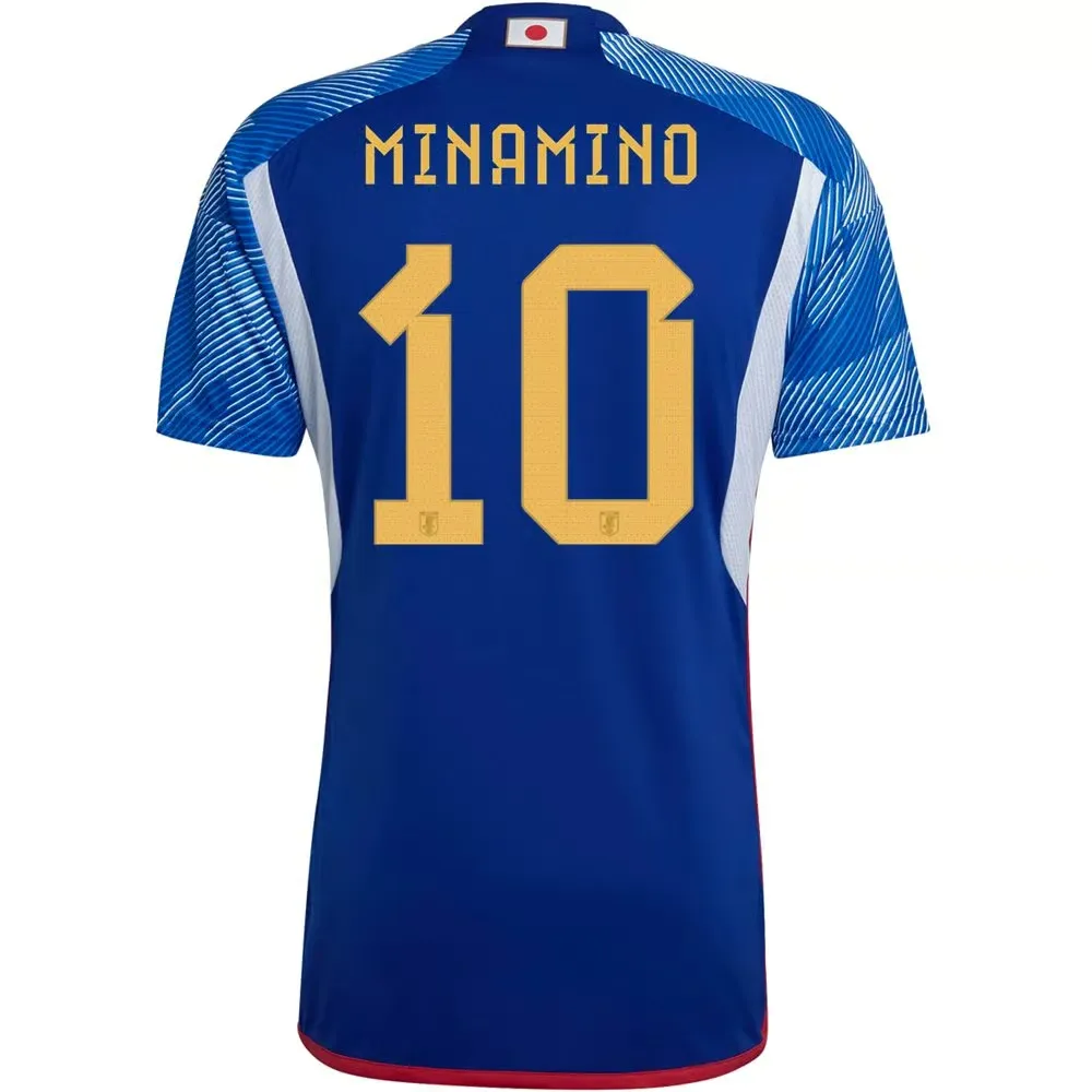 Takumi Minamino #10 Japon Maillot Domicile Coupe du Monde 2022