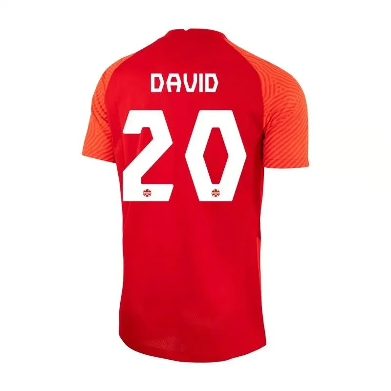 Jonathan David #20 Maillot Domicile Canada Coupe du Monde 2022