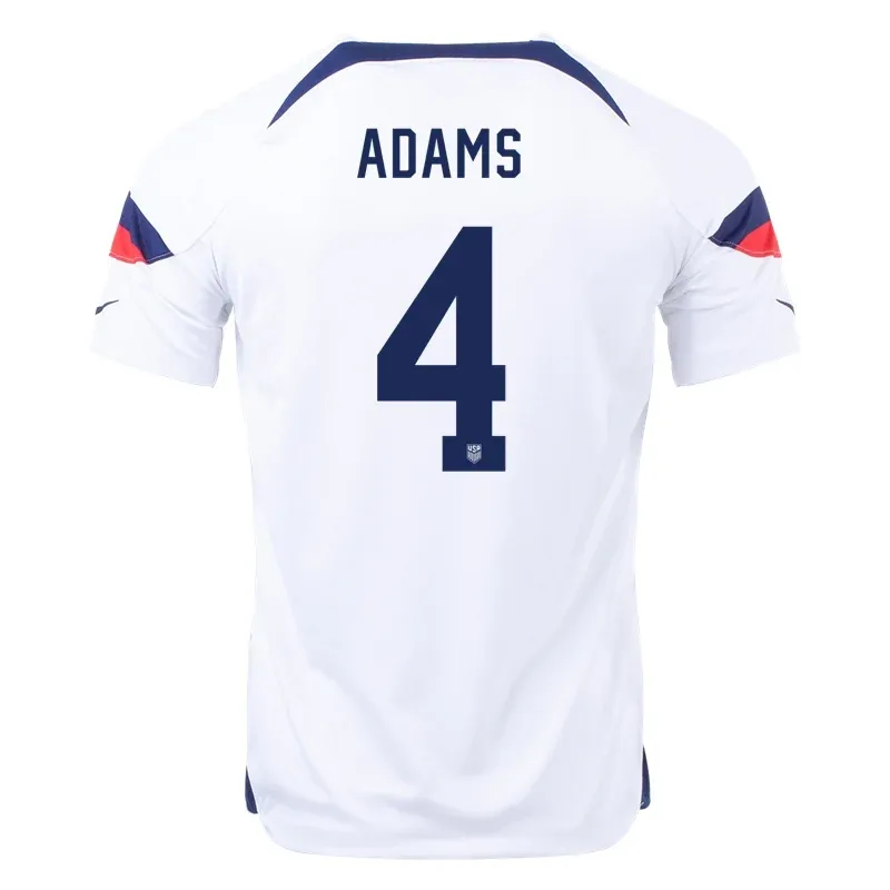 Tyler Adams #4 USMNT Maillot Domicile Coupe du Monde 2022