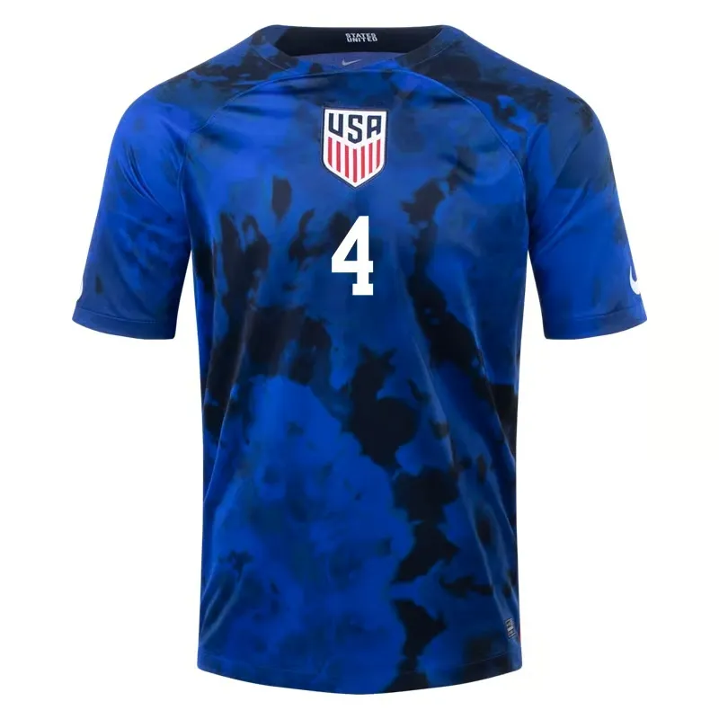 Tyler Adams #4 USMNT Maillot Extérieur Coupe du Monde 2022 – Image 2