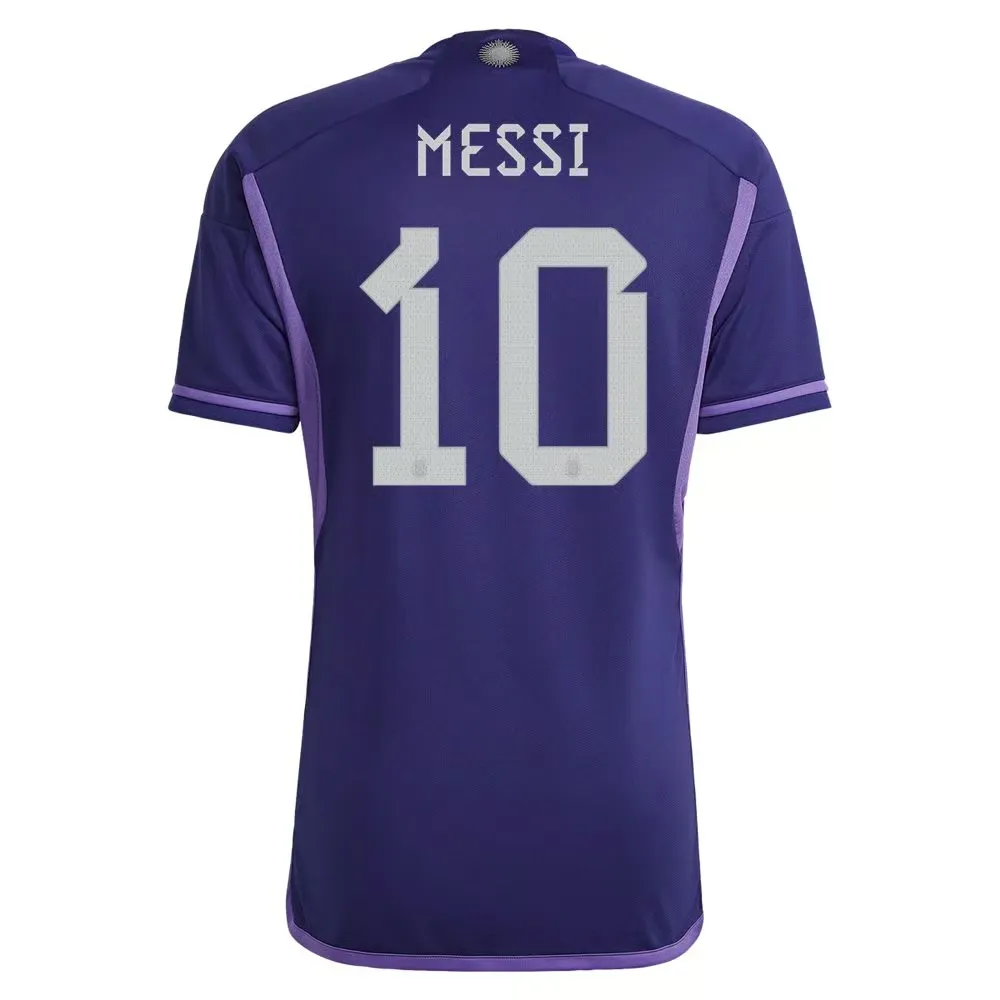 Lionel Messi #10 Argentine Maillot Extérieur Coupe du Monde 2022