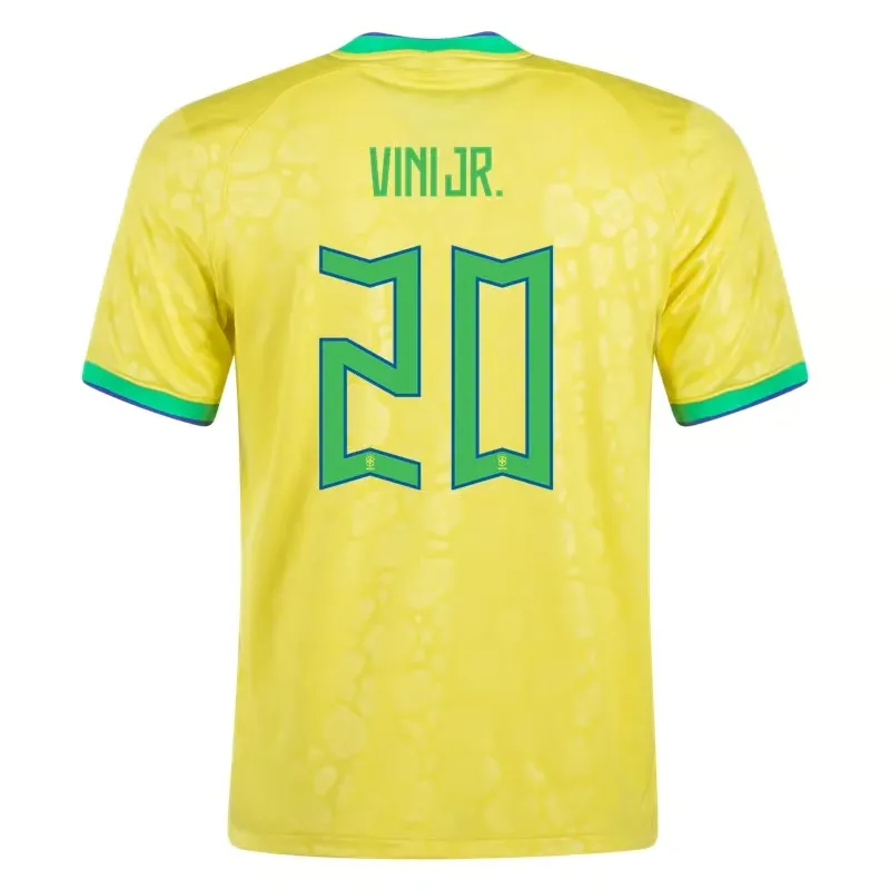 Vinicius Junior #20 Maillot Domicile Brésil Coupe du Monde 2022