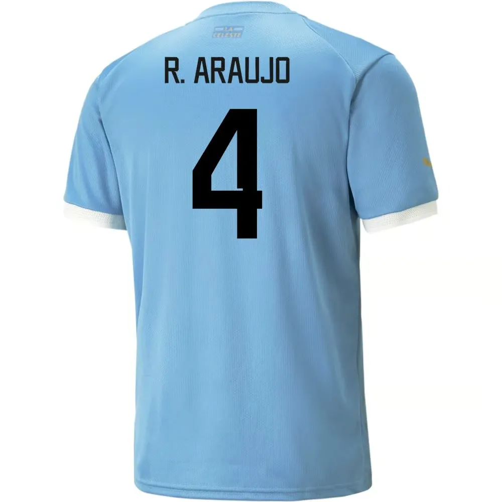 Ronald Araujo #4 Uruguay Maillot Domicile Coupe du Monde 2022