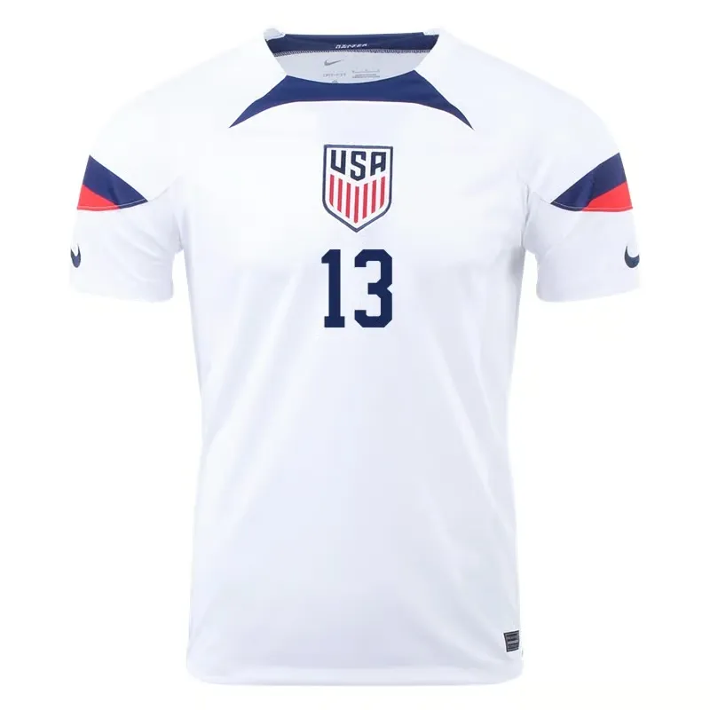 Alex Morgan #13 USMNT Maillot Domicile Coupe du Monde 2022 – Image 2