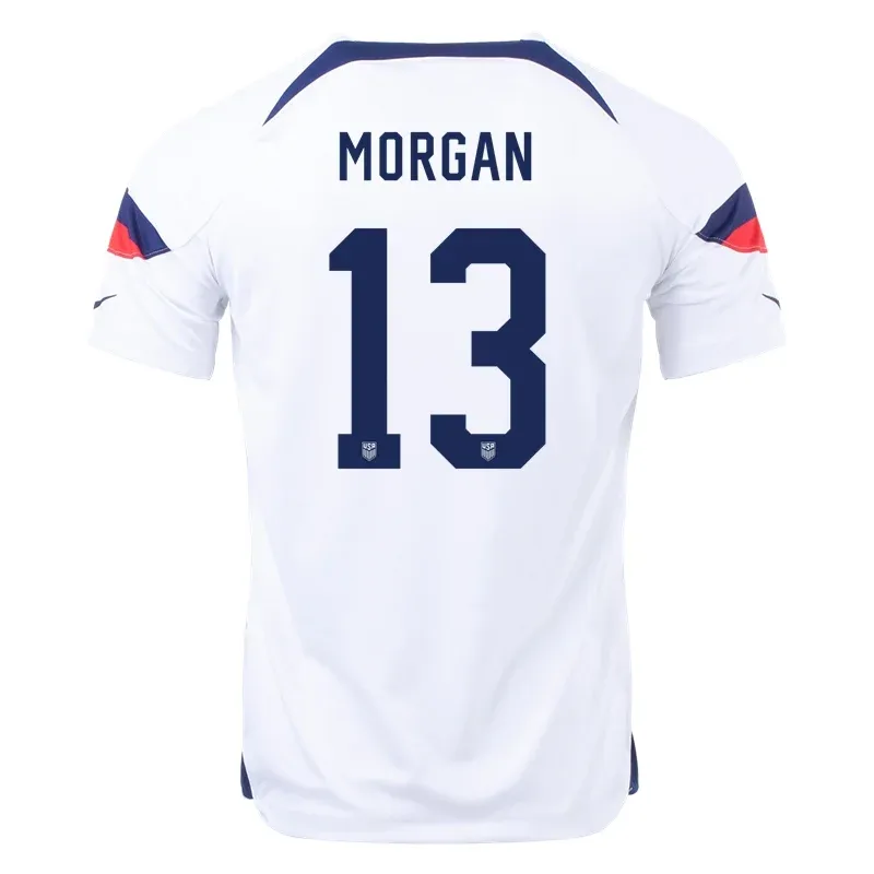 Alex Morgan #13 USMNT Maillot Domicile Coupe du Monde 2022
