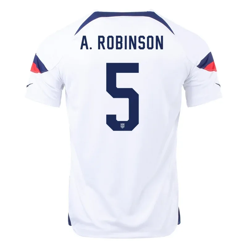 Antonee Robinson #5 Maillot Domicile USMNT Coupe du Monde 2022