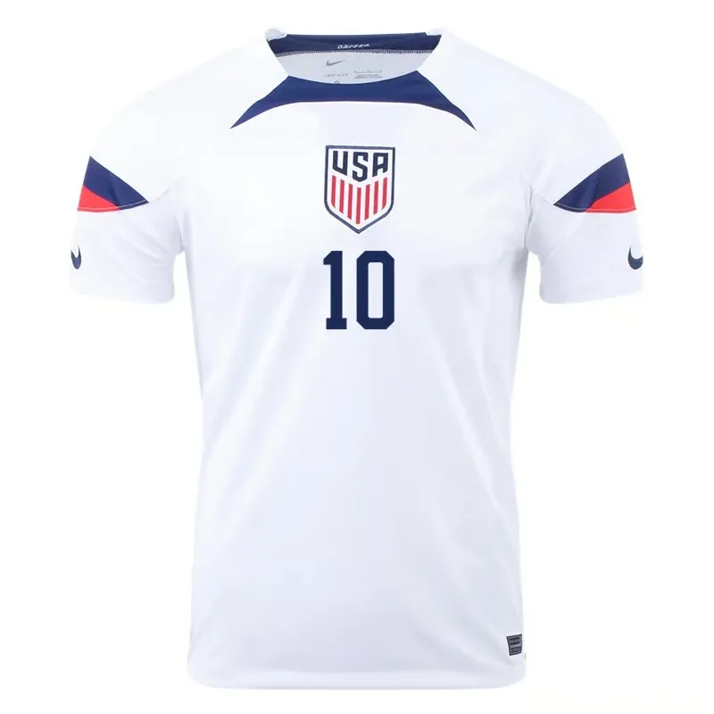 Christian Pulisic #10 USMNT Maillot Domicile Coupe du Monde 2022 – Image 2