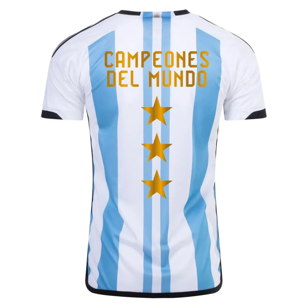 Maillot Domicile Argentine Champion Coupe du Monde 2022 - 3 Étoiles