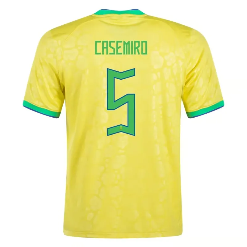 Casemiro #5 Brésil Maillot Domicile Coupe du Monde 2022