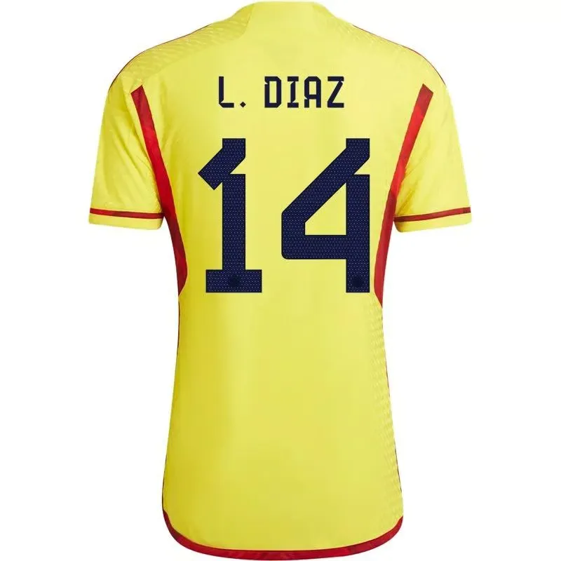 Luis Diaz #14 Maillot Domicile Colombie Coupe du Monde 2022