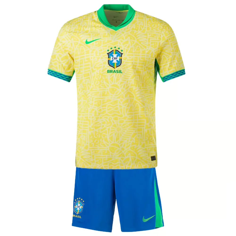 Enfants Brésil Maillot Domicile+Shorts Copa America 2024