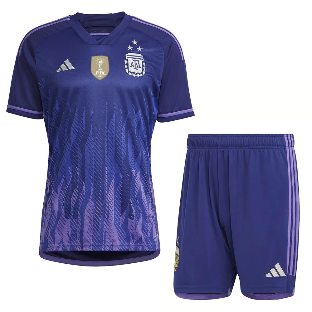 Enfants Maillot Extérieur+Shorts Argentine Coupe du Monde 2022