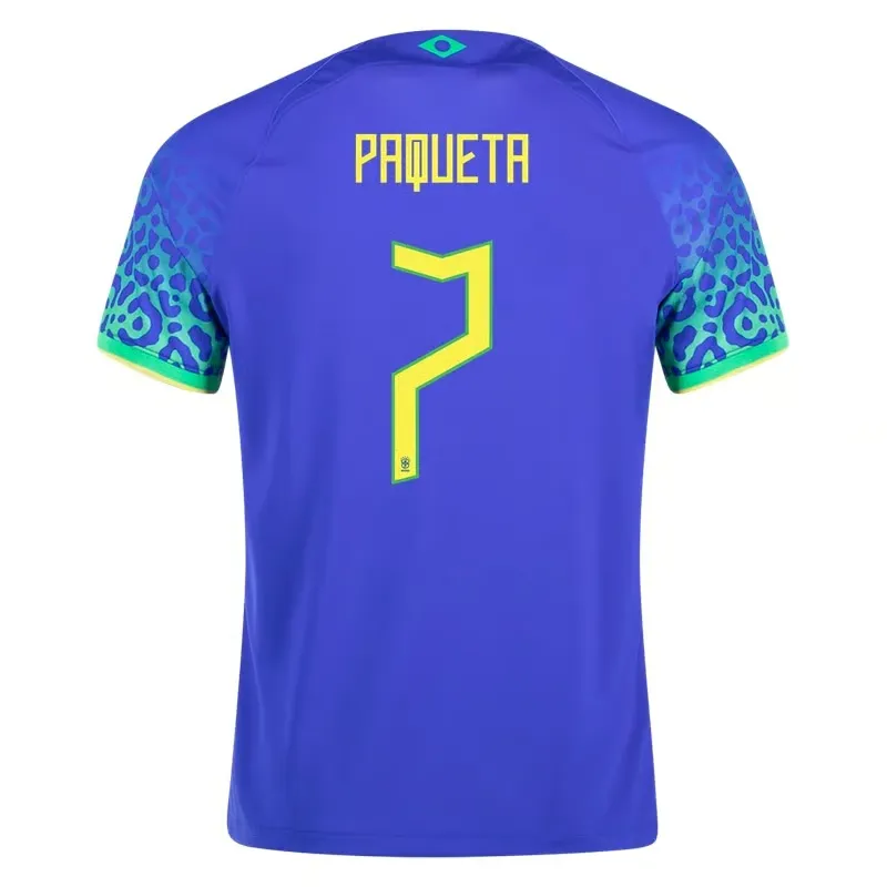 Lucas Paqueta #7 Maillot Extérieur Brésil Coupe du Monde 2022