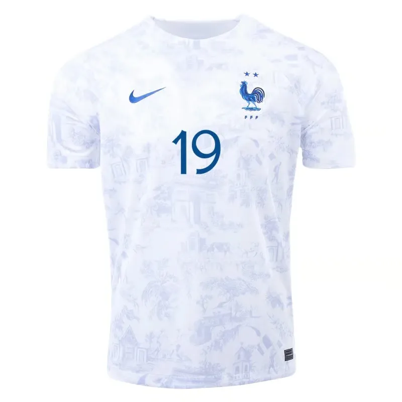 Karim Benzema #19 France Maillot Extérieur Coupe du Monde 2022 – Image 2