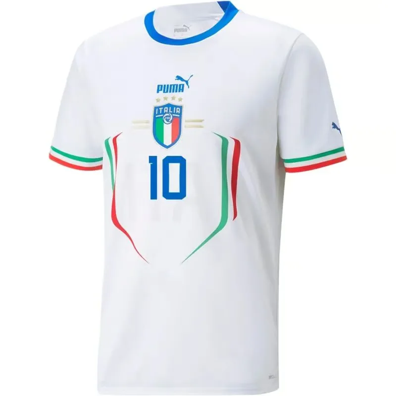 Lorenzo Insigne #10 Maillot Extérieur Italie Coupe du Monde 2022