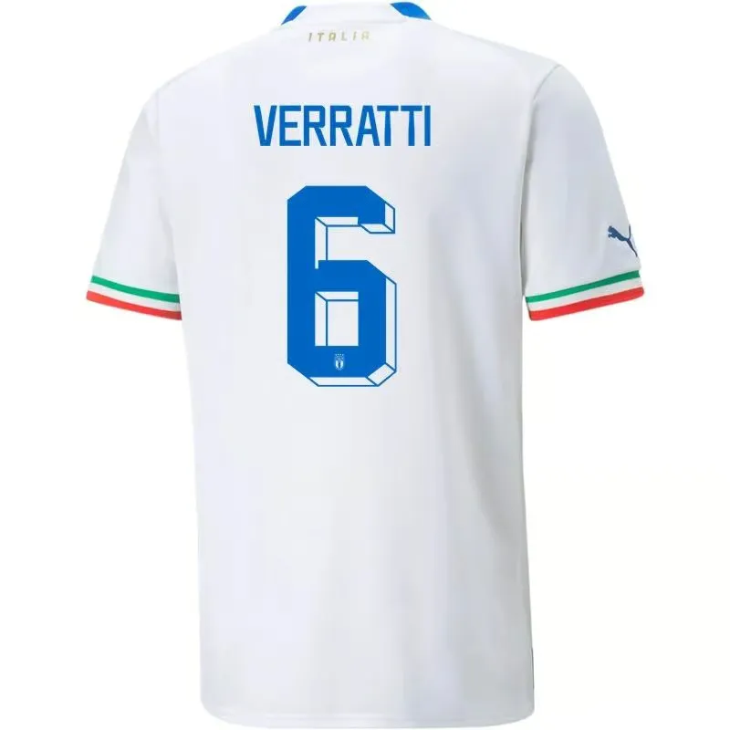 Marco Verratti #6 Maillot Extérieur Italie Coupe du Monde 2022