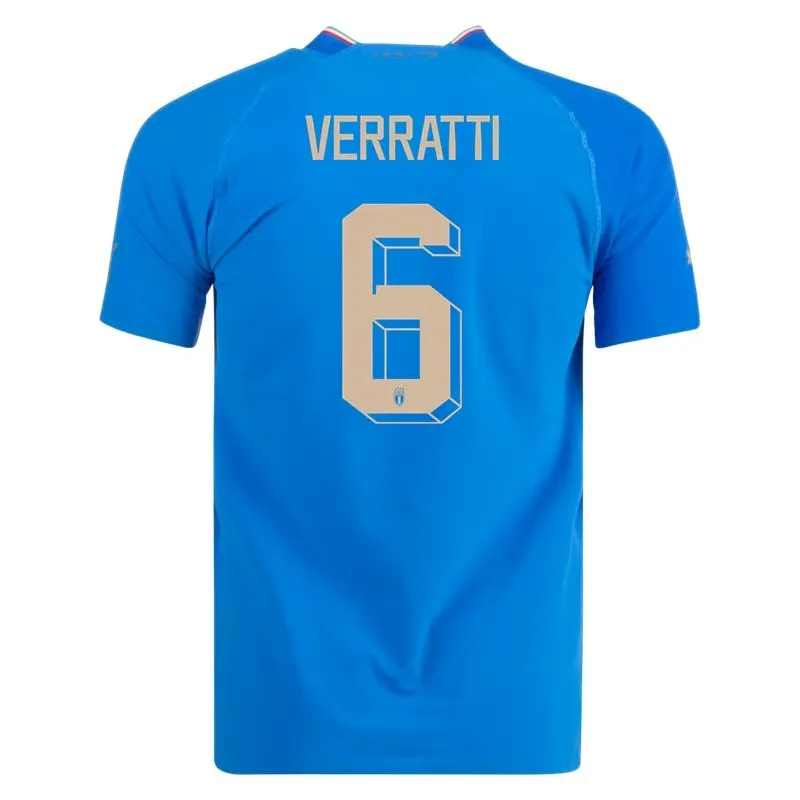 Marco Verratti #6 Italie Maillot Domicile Coupe du Monde 2022