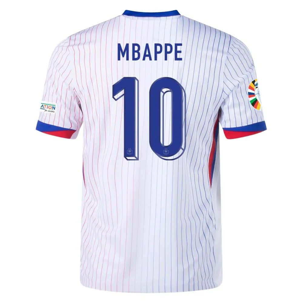 Kylian Mbappe #10 France Maillot Extérieur EURO 2024