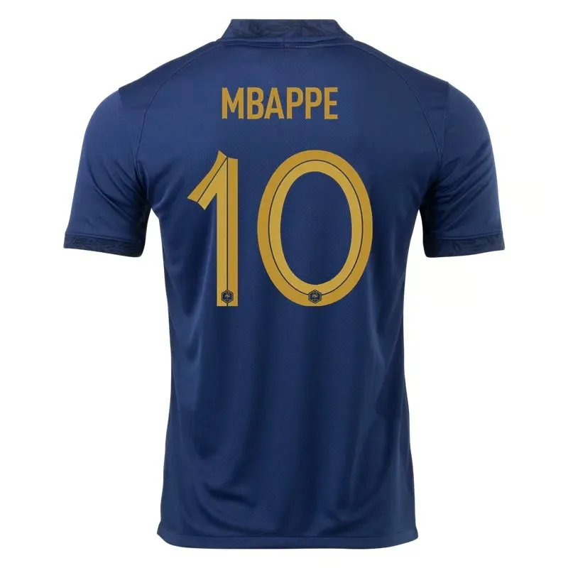 Kylian Mbappe #10 France Maillot Domicile Coupe du Monde 2022