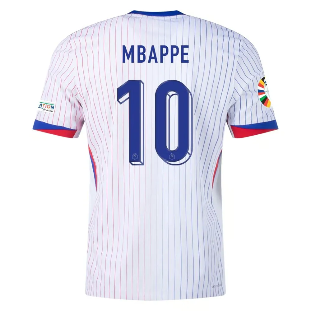 Kylian Mbappe #10 France Version Joueur Maillot Extérieur EURO 2024