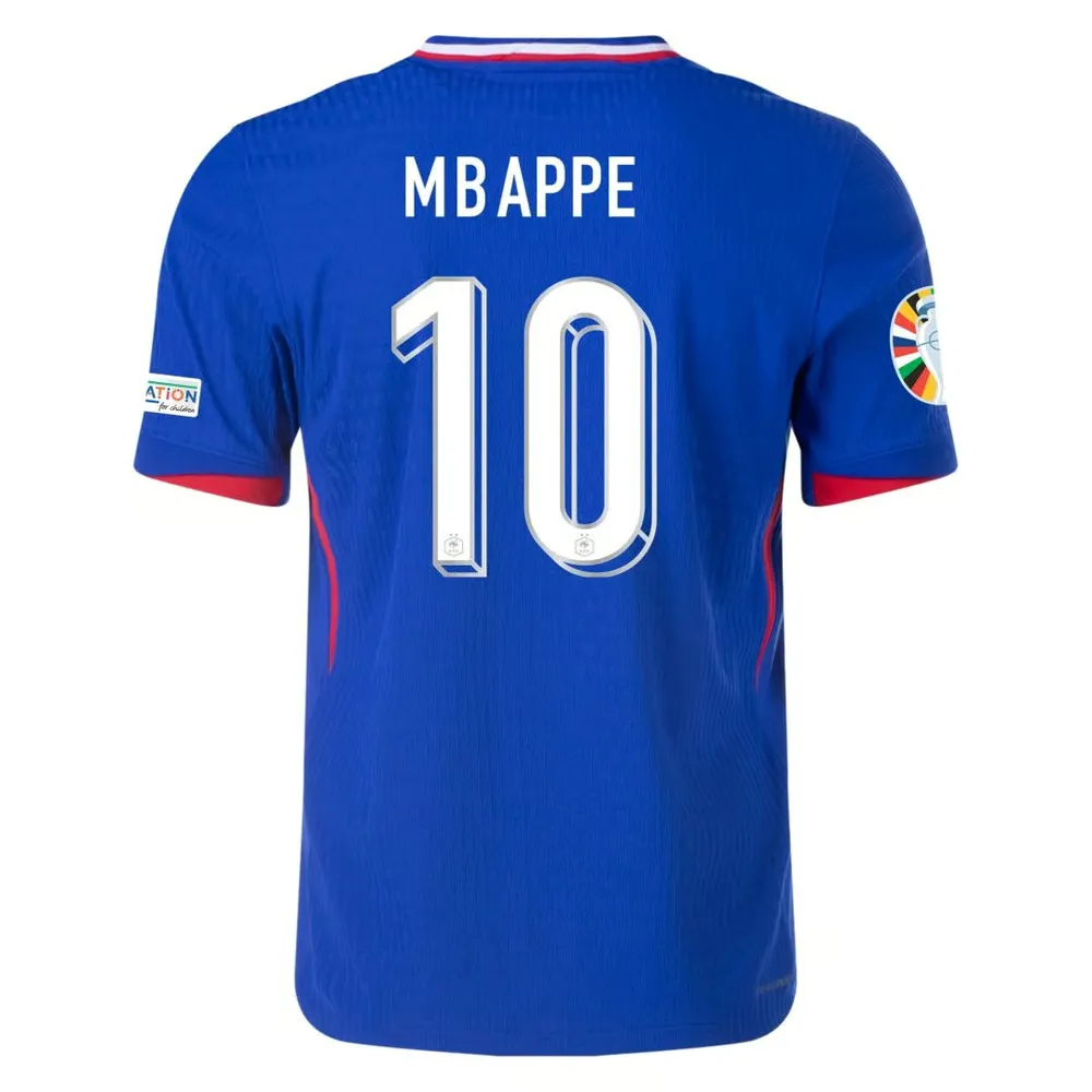 Kylian Mbappe #10 France Version Joueur Maillot Domicile EURO 2024