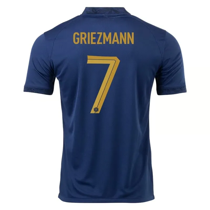 Antoine Griezmann #7 Maillot Domicile France Coupe du Monde 2022