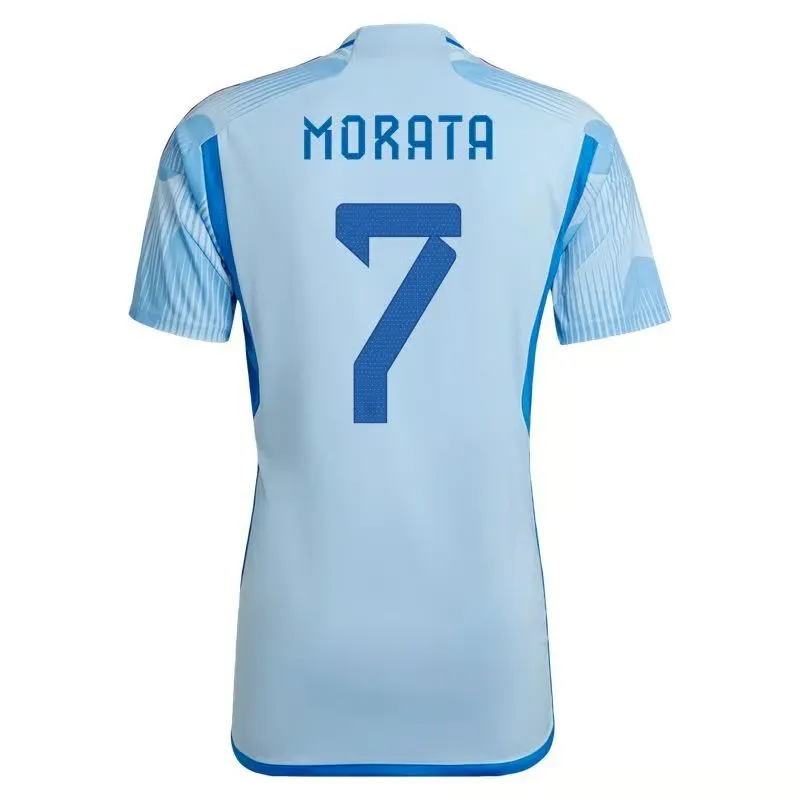 Alvaro Morata #7 Maillot Extérieur Espagne Coupe du Monde 2022