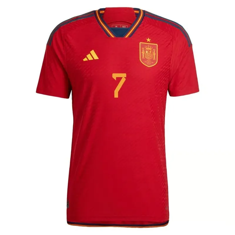 Alvaro Morata #7 Maillot Domicile Espagne Coupe du Monde 2022 – Image 2