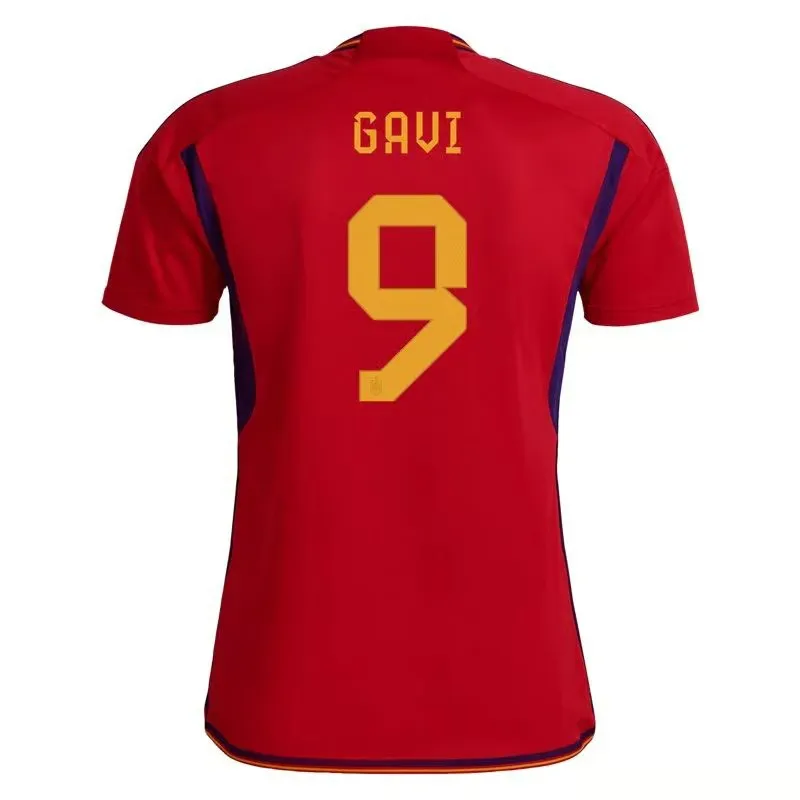Gavi #9 Espagne Maillot Domicile Coupe du Monde 2022