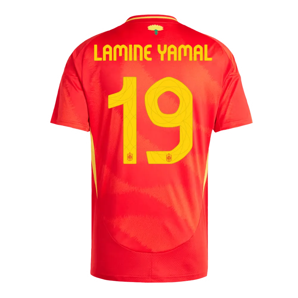 LAMINE YAMAL #19 Espagne Maillot Domicile EURO 2024