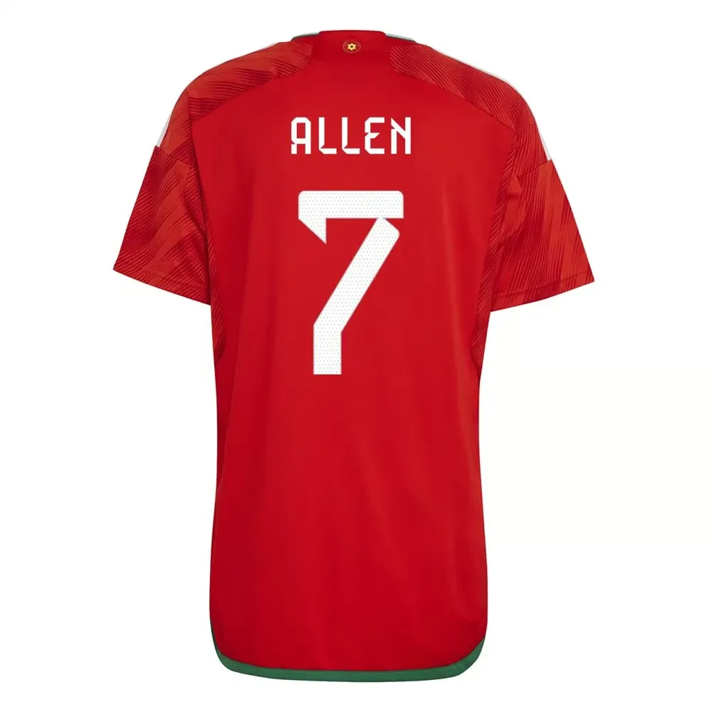Joe Allen #7 Pays de Galles Maillot Domicile Coupe du Monde 2022