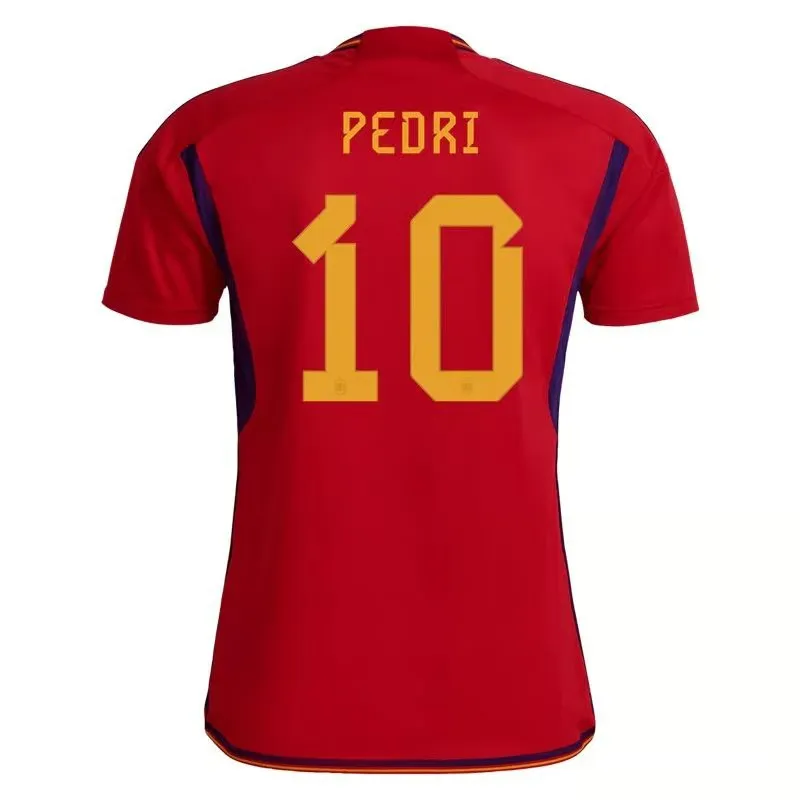 Pedri #10 Espagne Maillot Domicile Coupe du Monde 2022