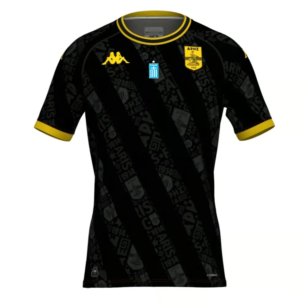 Camiseta infantil Aris FC 2024/25 Fora - Noire